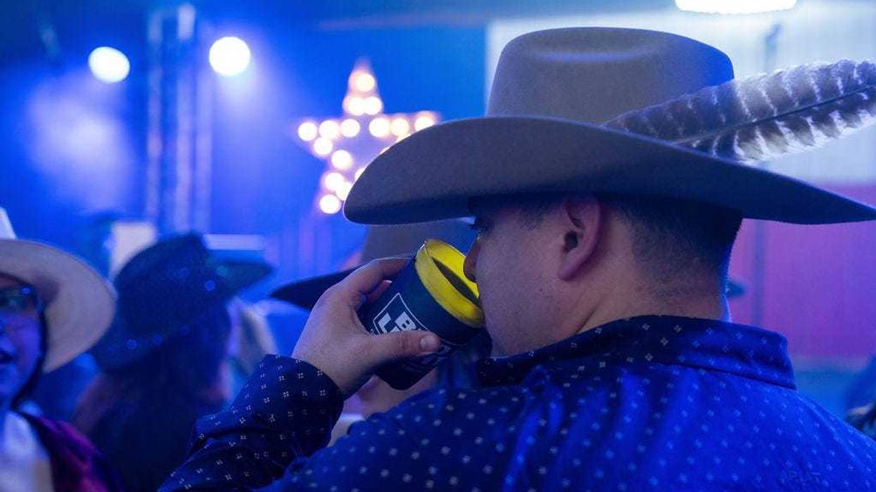 100.3 The Bull's Honky Tonk tent at the Houston Livestock Show And Rodeo's World Championship BBQ Competition