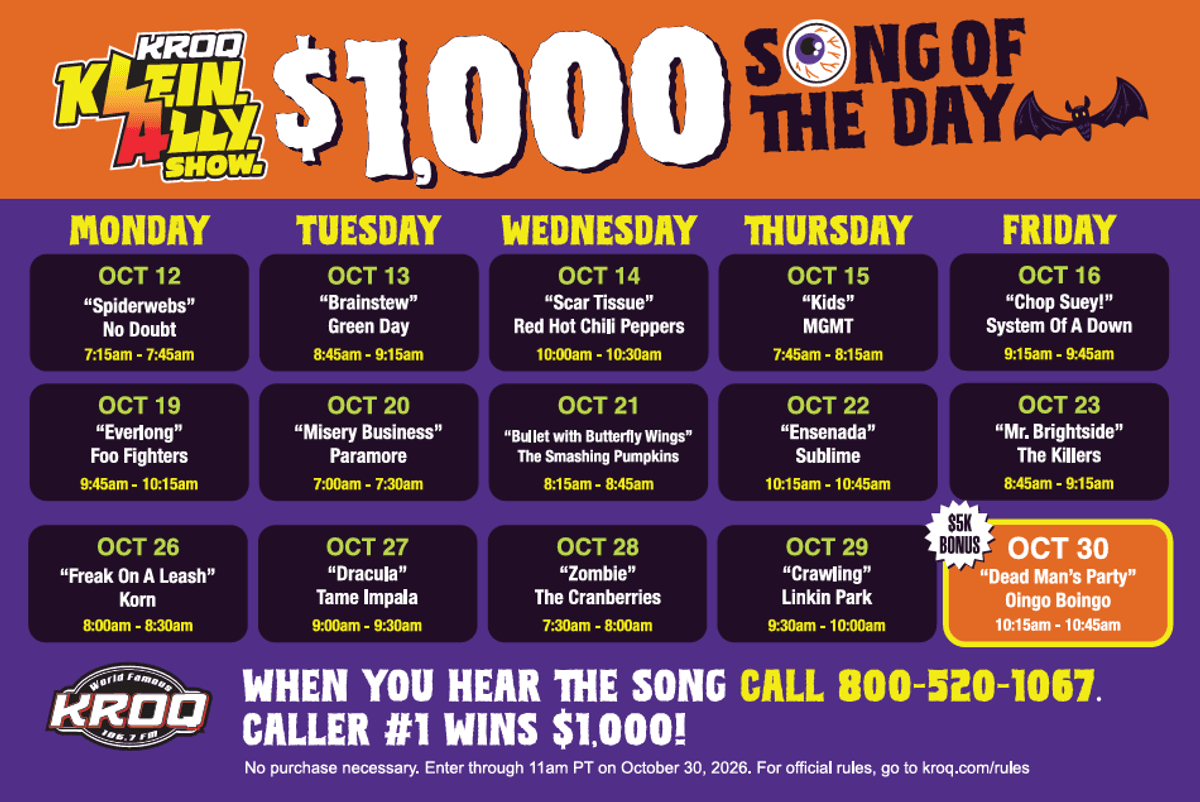 $1,000 Song of the Day