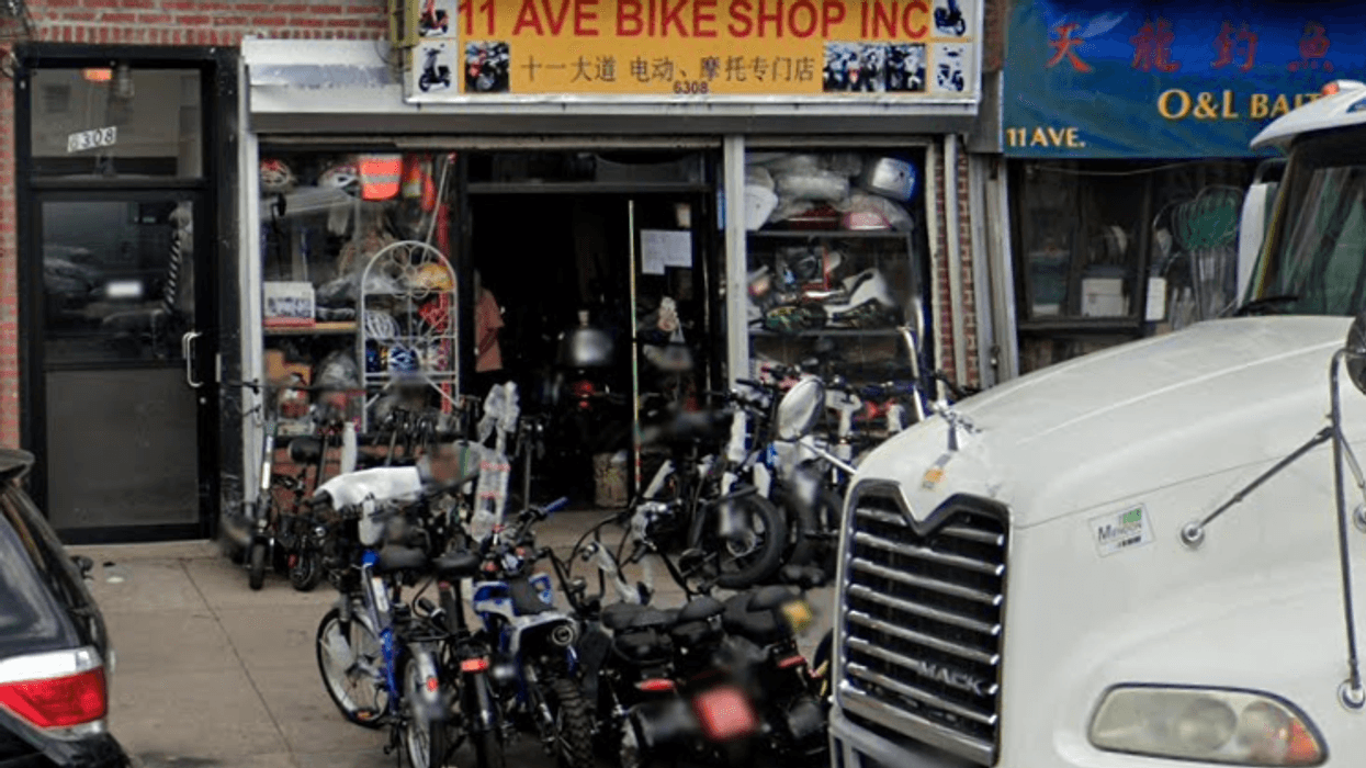 11 Ave Bike Shop Inc., where a fire injured two firefighters early Saturday morning.