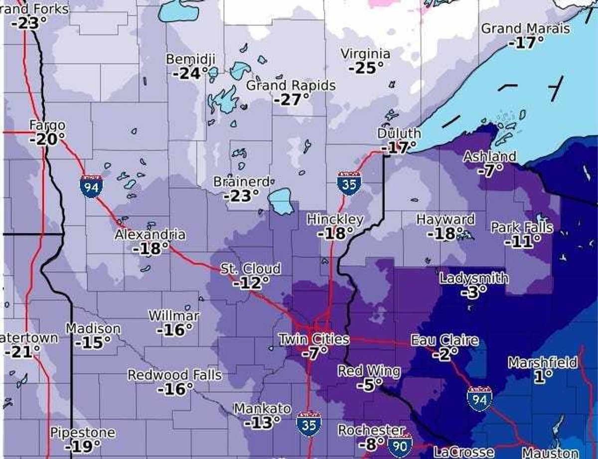 2-13-20 Forecast Lows