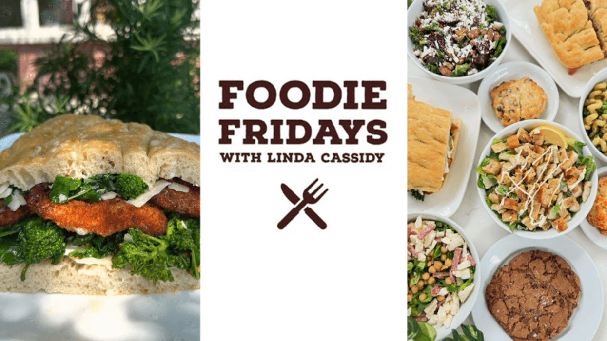2 photos of food with Foodie Fridays logo