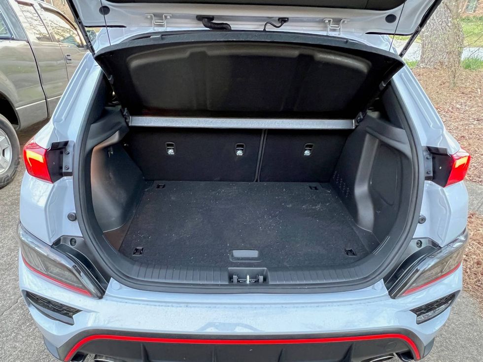 2023 Hyundai Kona N open trunk view