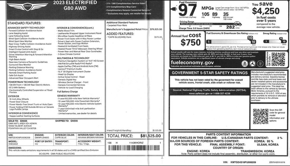 2024 Electrified G80