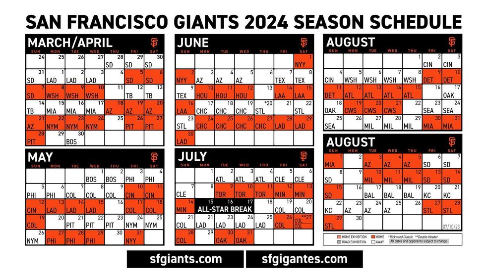 2024 Giants Schedule