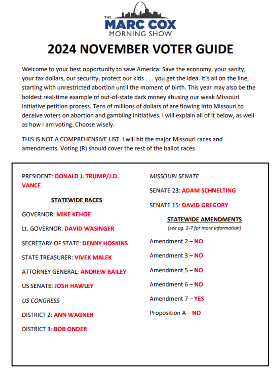 2024 November Voter Guide