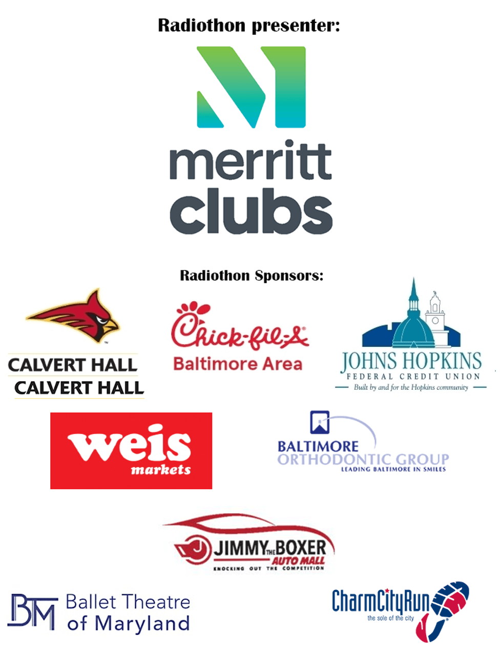 2024 Radiothon sponsors logos