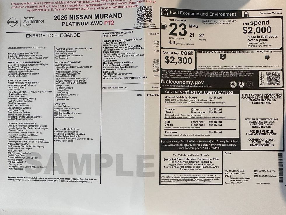 2025 Nissan Murano Platinum AWD