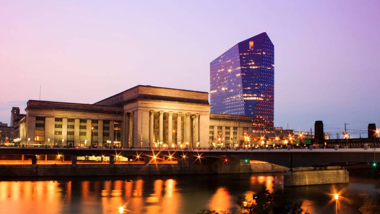 30th Street Station in Philadelphia, where Amtrak serves travelers with nine routes.
