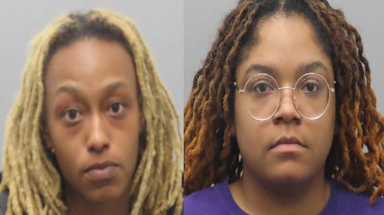 31 year old Kayla Williams (L) and 29 year old Ashley Collins (R) are charged with making a false police report and misuse of 911.