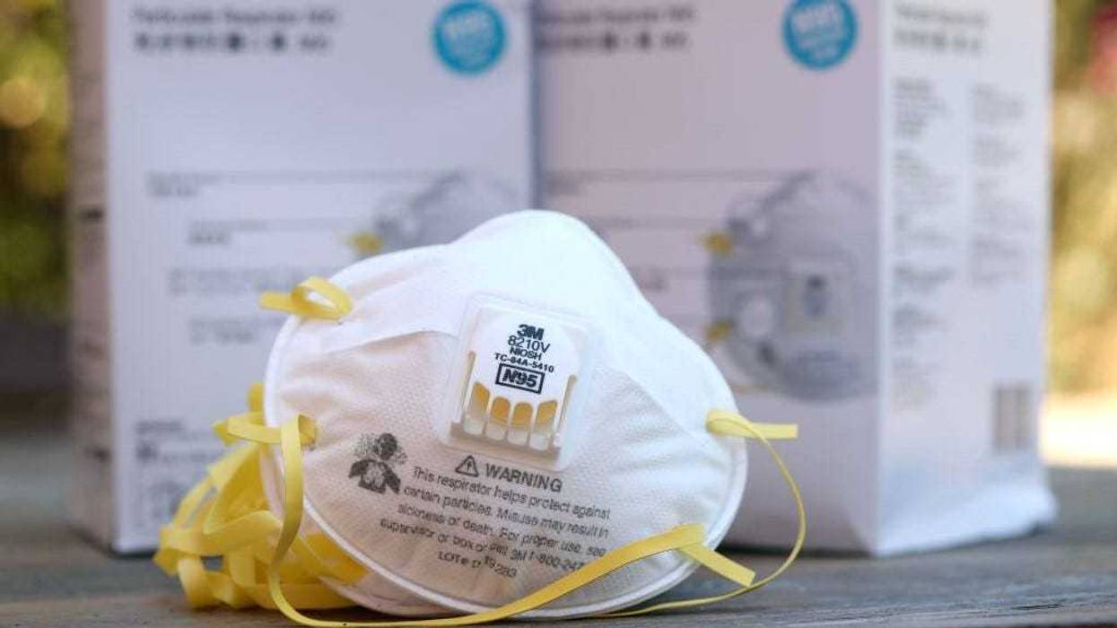 3M brand N95 particulate respirators are displayed on a table on July 28, 2020 in San Anselmo, California.