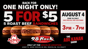 5 For $5 w/ Abe Kanan at Arby's