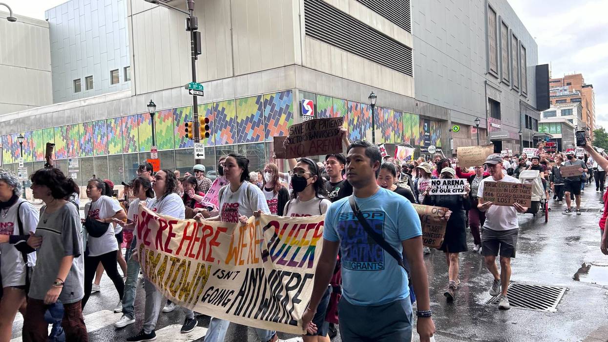 76 Place protest on Sept. 7, 2024.