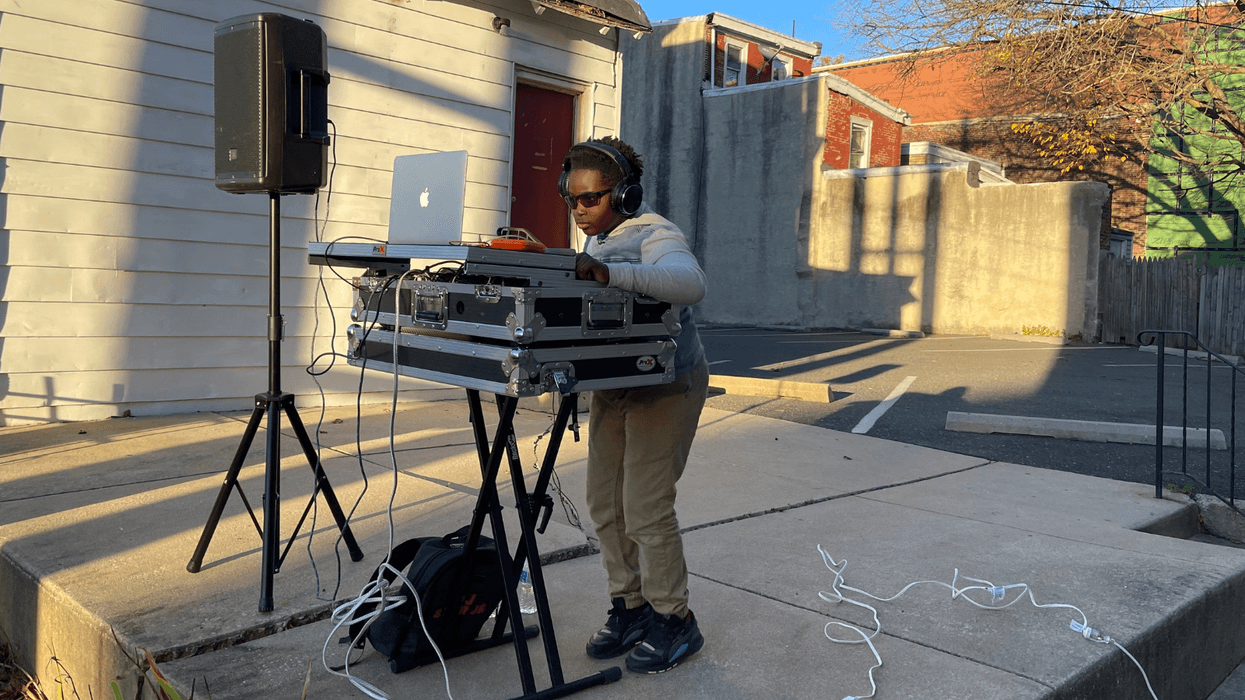 8-year-old DJ at West Philly polling site