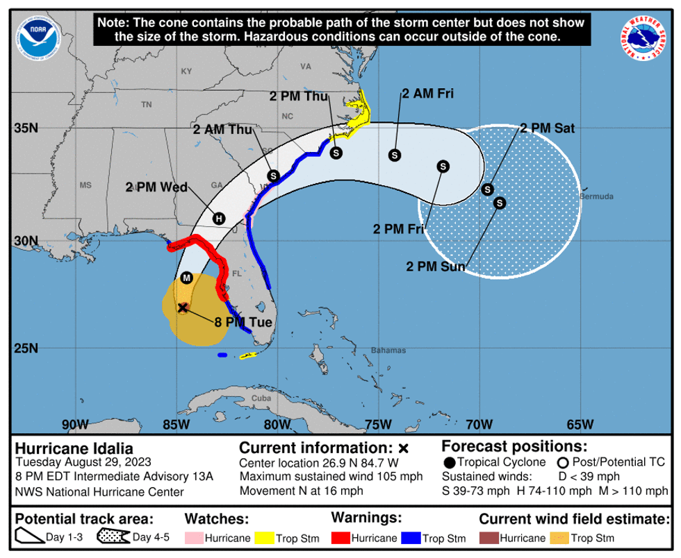8pm Hurricane Idalia update