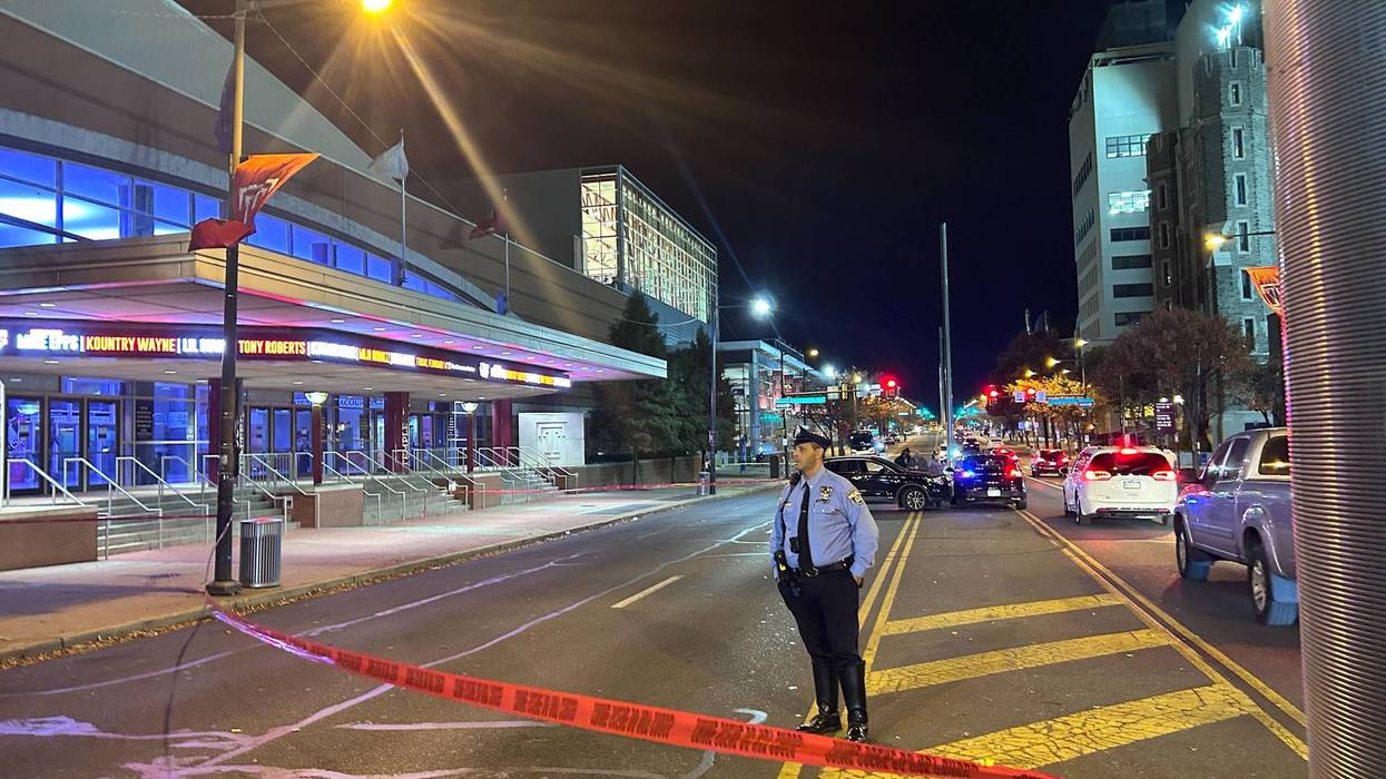 A 22-year-old woman was shot outside Temple's Liacouras Center Friday evening.