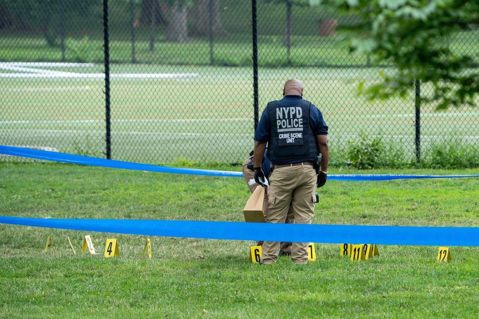 A 44-year-old woman was pronounced dead at Harlem Hospital after she was shot in the face and back at 1 Wards Meadow Loop near Field 71 on Randall