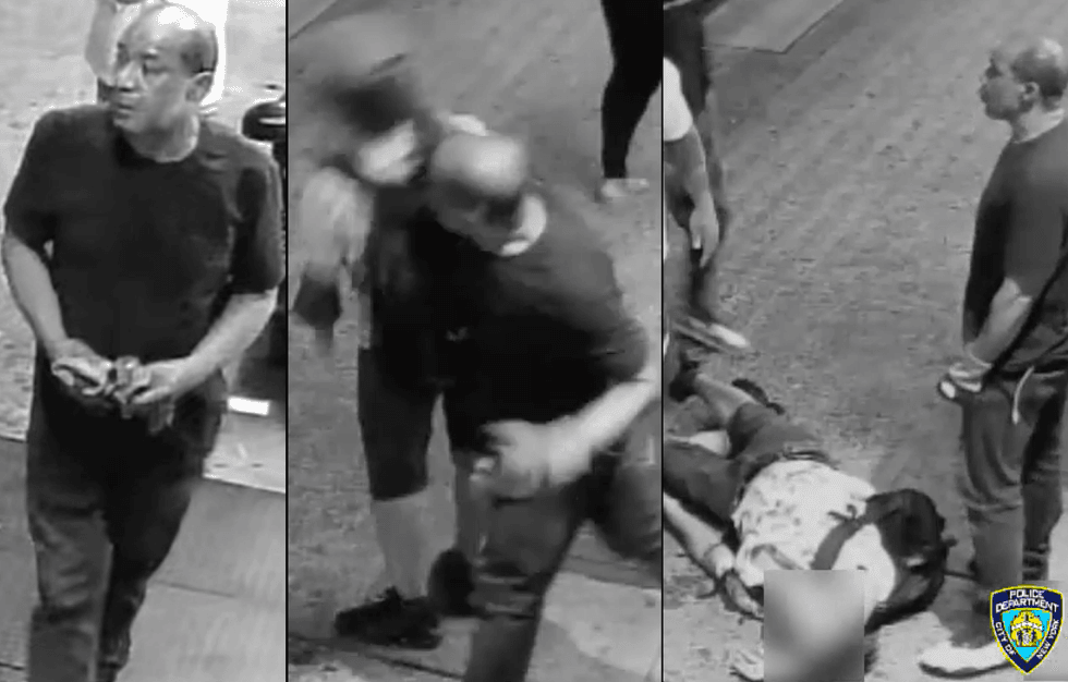 A 52-year-old man was critically injured after another man punched him in an unprovoked attack outside a Bronx restaurant last Friday