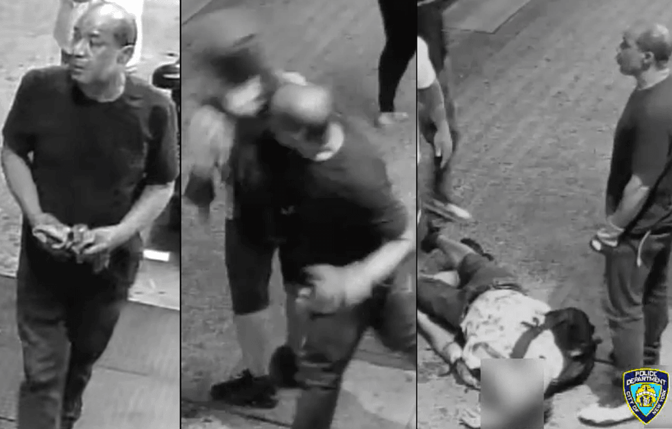 A 52-year-old man was critically injured after another man punched him in an unprovoked attack outside a Bronx restaurant last Friday