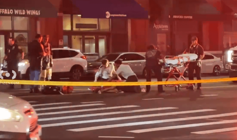 A 60-year-old woman is in critical condition after being struck by an 81-year-old man driving a yellow cab in Brooklyn on Friday night.