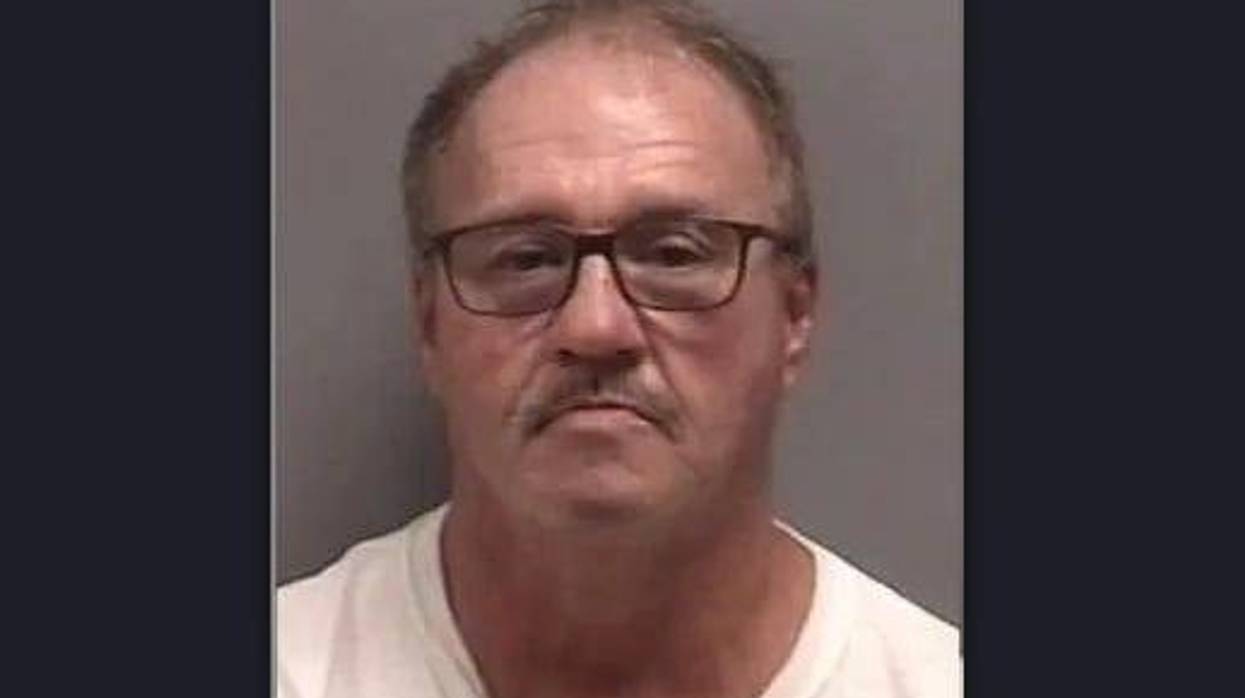 A 68-year-old man in is police custody after allegedly exposing himself outside a Downriver drug store and taking off when confronted by an officer two weeks ago.