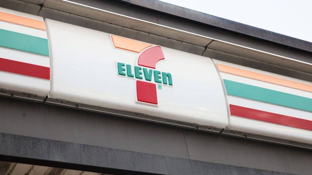 A 7-Eleven signage is seen at a store on Ocean Parkway on December 05, 2023 in the Prospect Park South neighborhood of the Brooklyn borough in New York City.