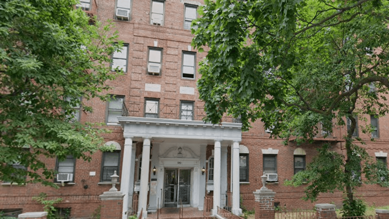 A 7-year-old girl injured her leg while walking down a Brooklyn street on Wednesday morning.