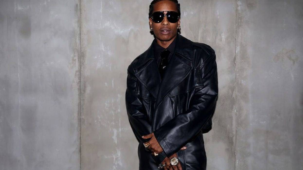 A$AP Rocky attends the Bottega Veneta fashion show during the Milan Fashion Week Womenswear Fall/Winter 2024-2025 on February 24, 2024 in Milan, Italy.