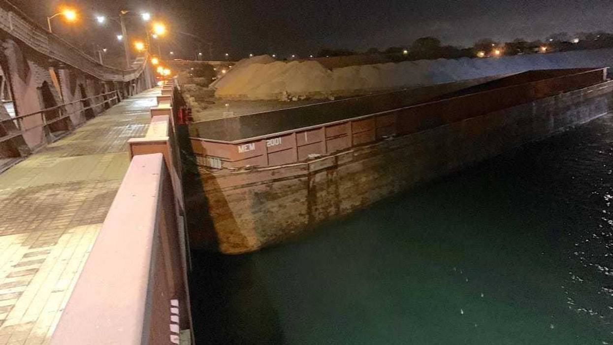 A barge crashed into the 100th Street bridge Nov. 27, 2019, over the Calumet River.