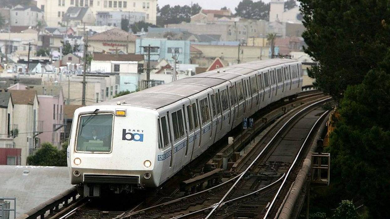 A Bay Area Rapid Transit (BART) train travels towards downtown San Francisco July 5, 2005 in San Francisco, California.