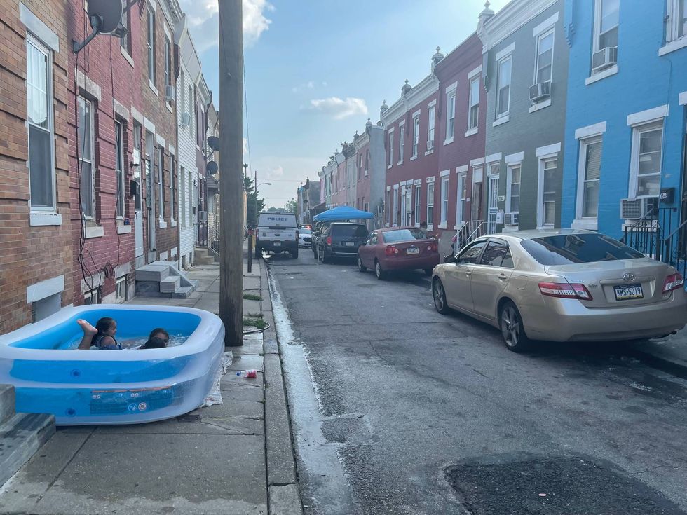 A block in Kensington near the elementary school where a man