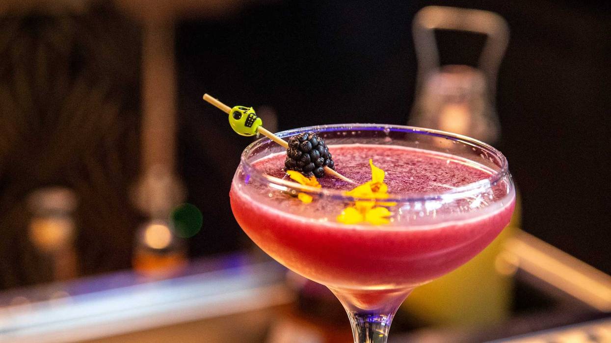 A boca linda cocktail is served at Bar Chingona in Palm Springs.