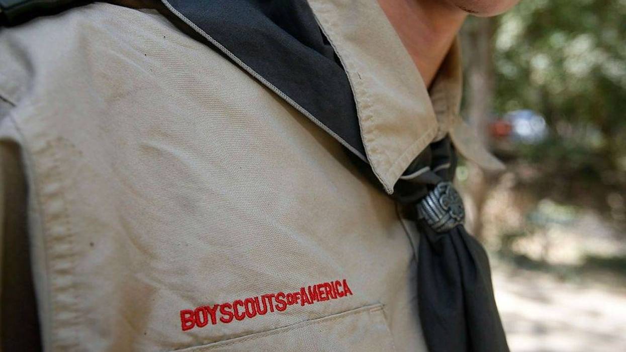 A Boy Scout attends camp Maple Dell on July 31, 2015 outside Payson, Utah.