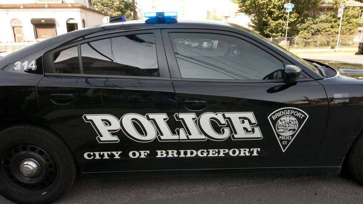 A Bridgeport police cruiser.