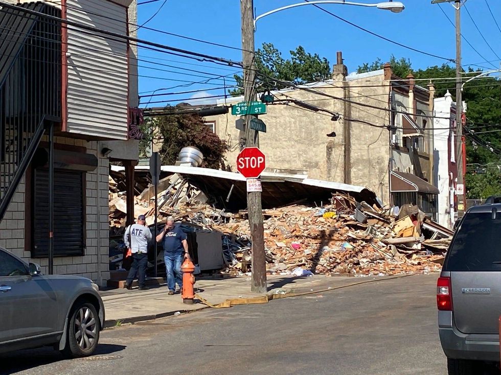 A building at 3rd Street and West Indiana Avenue collapsed Saturday after Philadelphia firefighters responded to a fire at a pizza restaurant there.