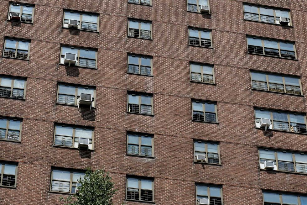 A building is seen at a NYCHA development in Manhattan