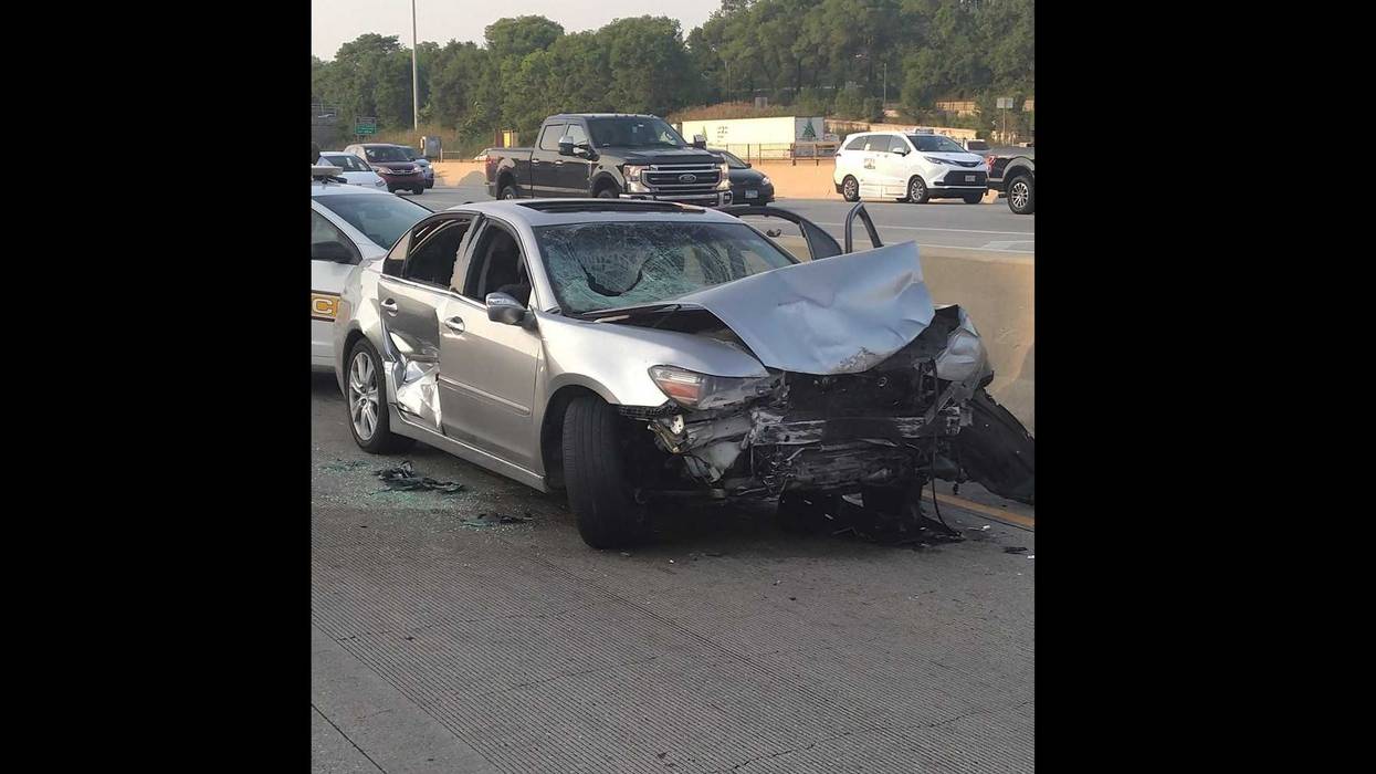 A car that was used in a hit-and-run outside of Guaranteed Rate Field on Tuesday crashed shortly after.