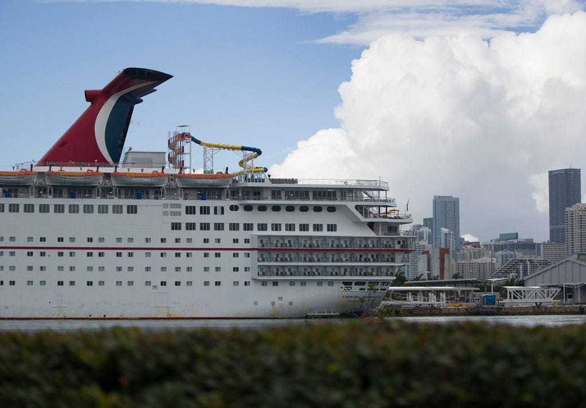 A Carnival Cruise ship is docked at the PortMiami as the company becomes one of the first to be sued under Title III of the Helms-Burton Act at the Wilkie D. Ferguson Jr. U.S. Courthouse on May 02, 2019 in Miami, Florida.