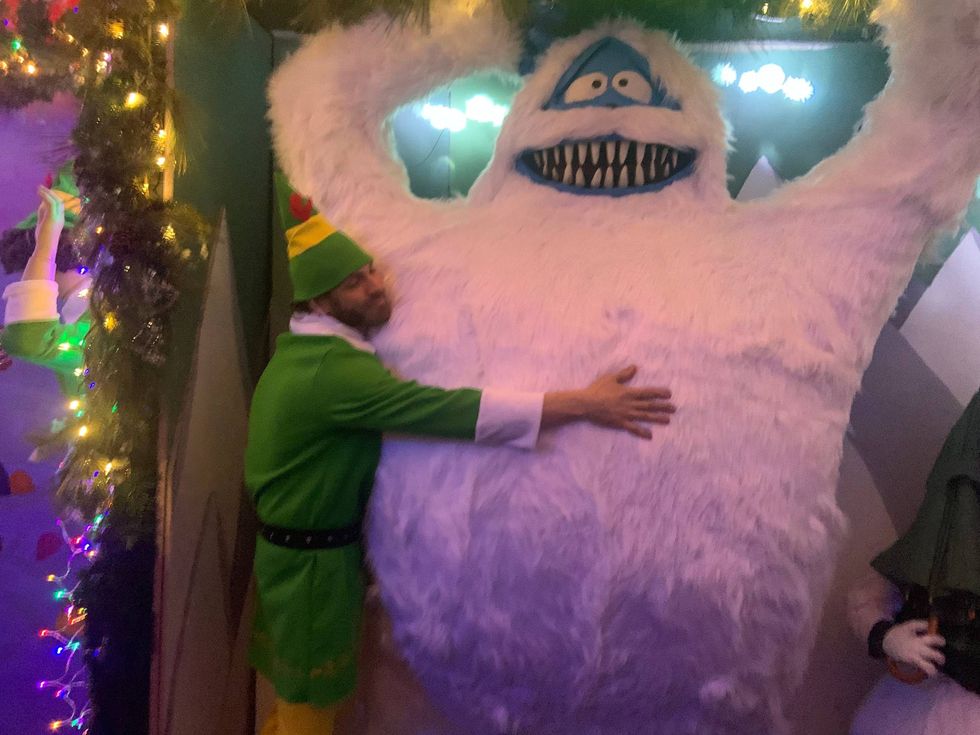 A centerpiece of the space is a selfie staging area with Bumble the Abominable Snowman from "Rudolph the Red-Nosed Reindeer."