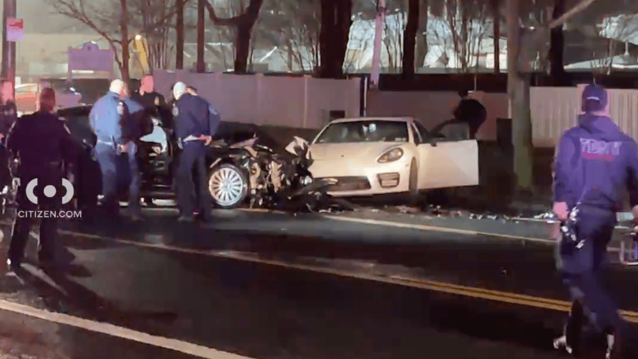 A chase involving a stolen Porsche on City Island on Thursday left a 19-year-old driver arrested and three NYPD officers injured.