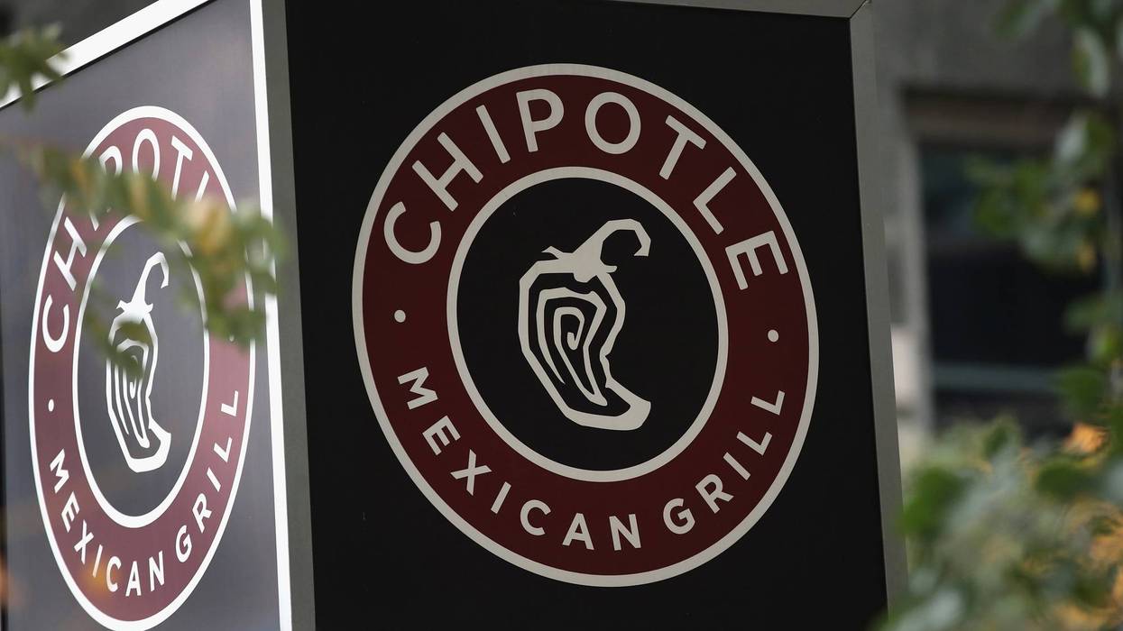 A Chipotle restaurant sign