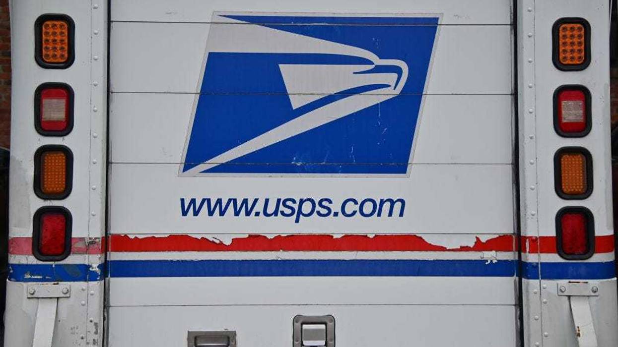A close-up view of a postal truck is seen on August 17, 2020.