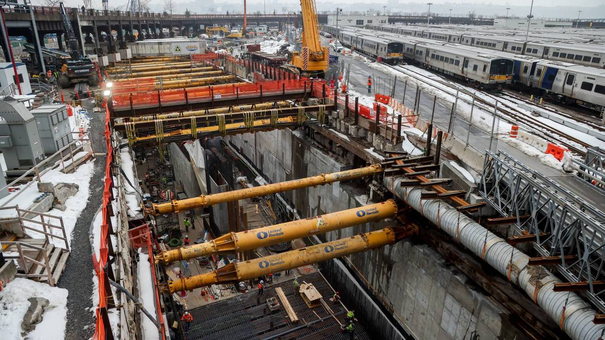 A construction site for the Gateway Program Hudson Tunnel Project in New York on Feb. 17.
