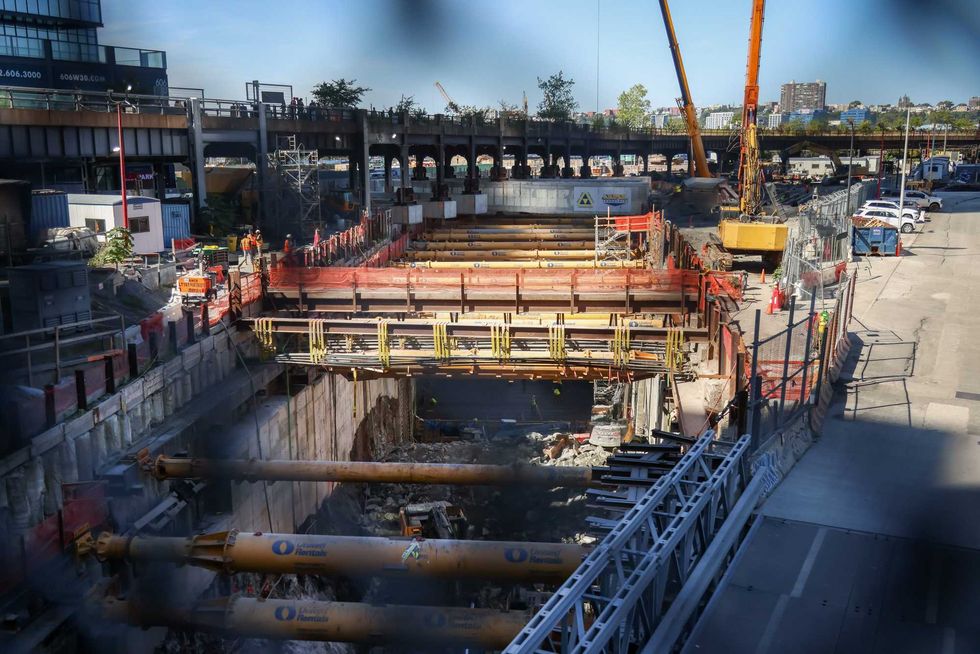 A construction site for the Gateway Program Hudson Tunnel Project in New York on Oct. 3