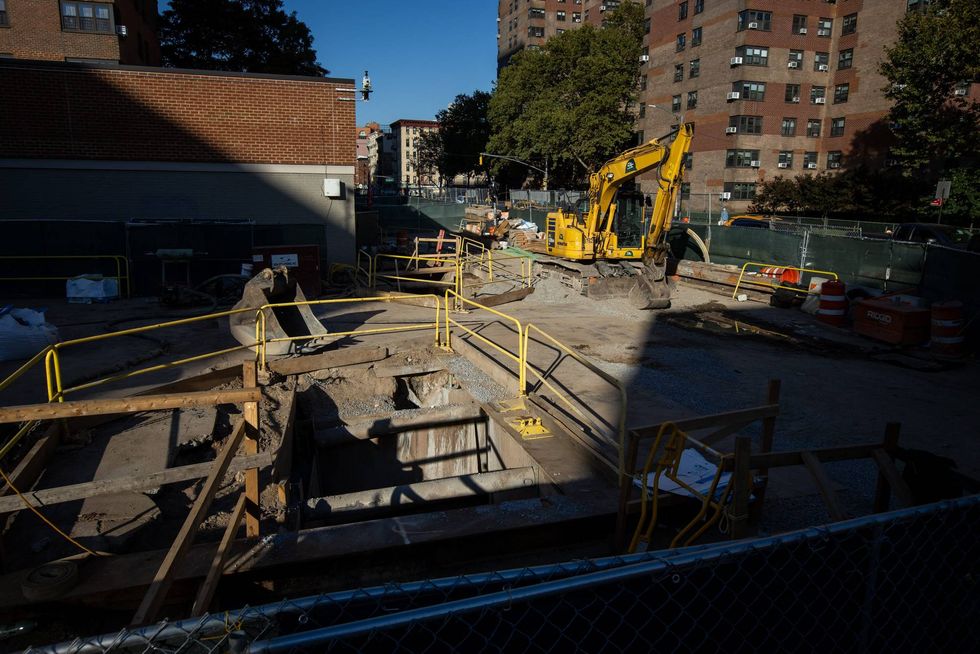 A construction site for the Second Avenue Subway extension in Manhattan