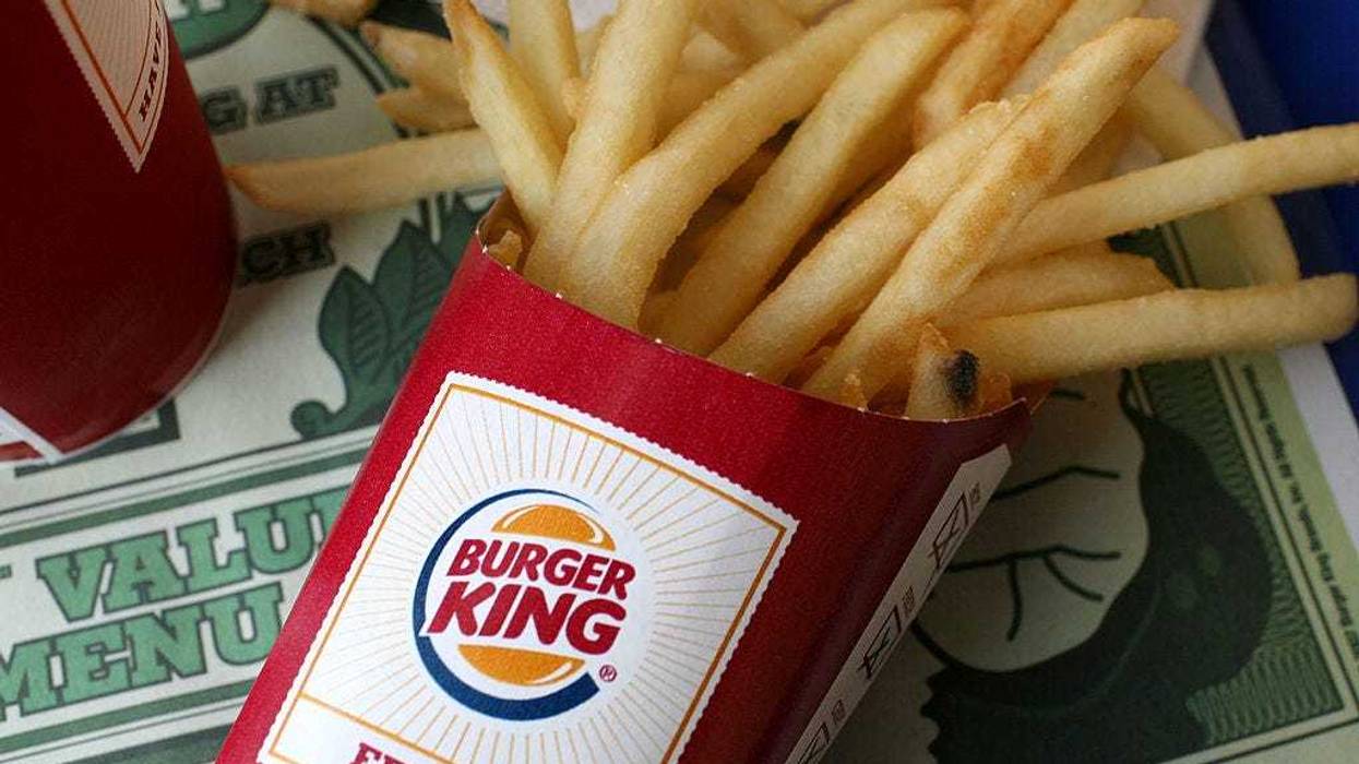 A container of Burger King french fries sit on a tray at a Burger King restaurant August 21, 2008 in San Francisco, California. Burger King, the second largest hamburger chain in the U.S., surprised Wall Street today with better than excected quarterly earnings. The company reported a surge in net income with earnings of $51 million, or 37 cents per share compared to $36 million, or 26 cents per share one year ago. (Photo by Justin Sullivan/Getty Images)