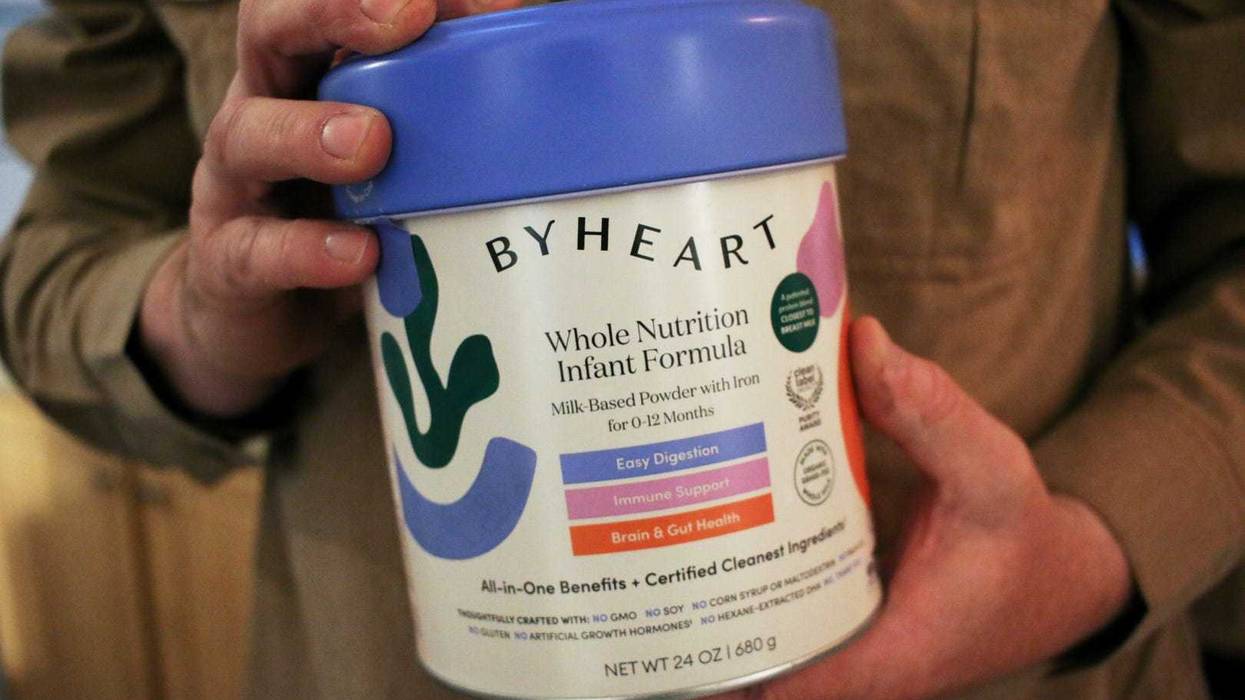 A container of ByHeart baby formula, which was recently recalled, Nov. 12, 2025.