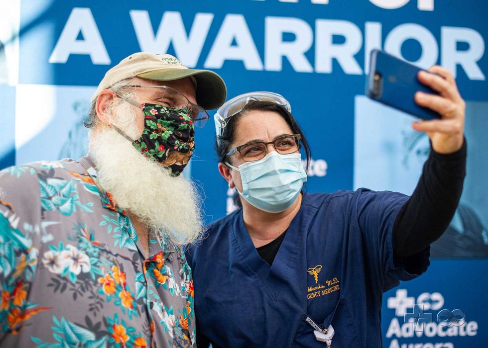 A COVID-19 survivor has come full circle since he first encountered an emergency room doctor in Libertyville nearly a year ago.