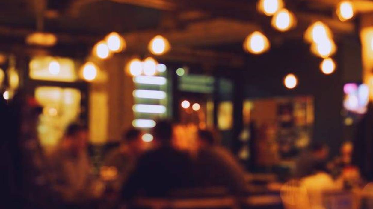 a crowded bar stock image