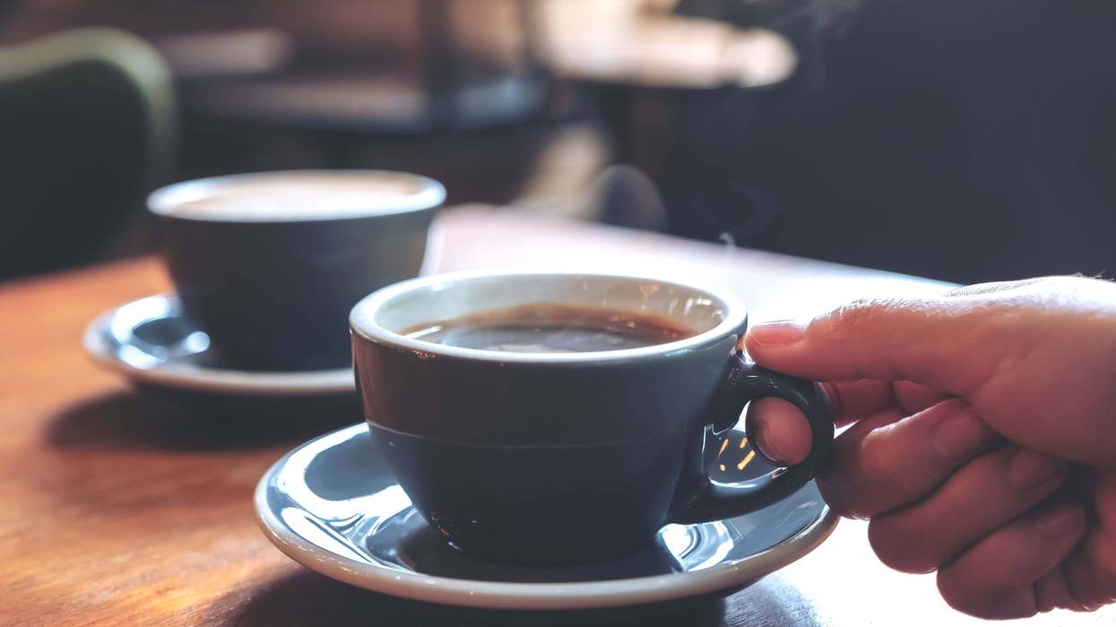 A cup of black coffee