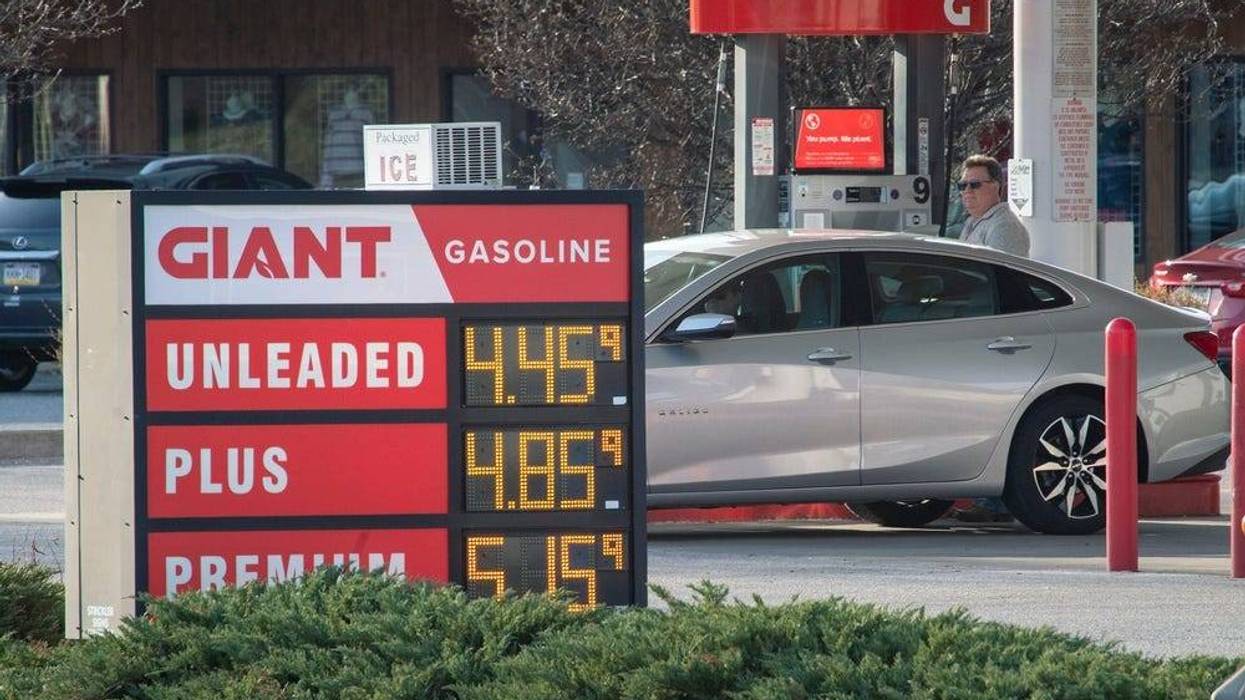 A customer pumps gas at Giant in Springettsbury Township, Pennsylvania.